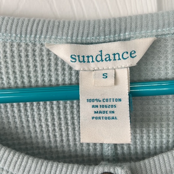 Sundance light blue thermal pattern cuffs size small - Picture 3 of 9